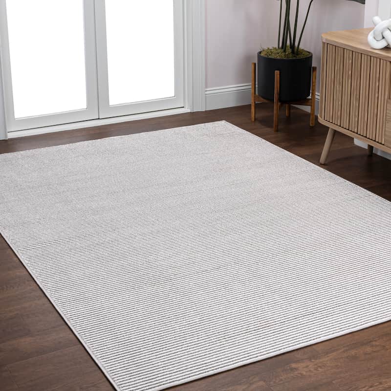 JONATHAN Y Athens Modern Minimalist Pinstripe High-Low Rug