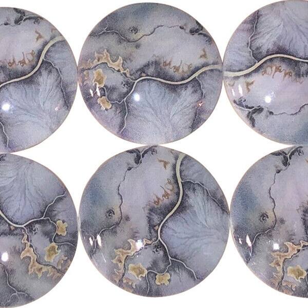 Set of 6 Frozen Tundra Wood Cabinet Knobs - 1.5