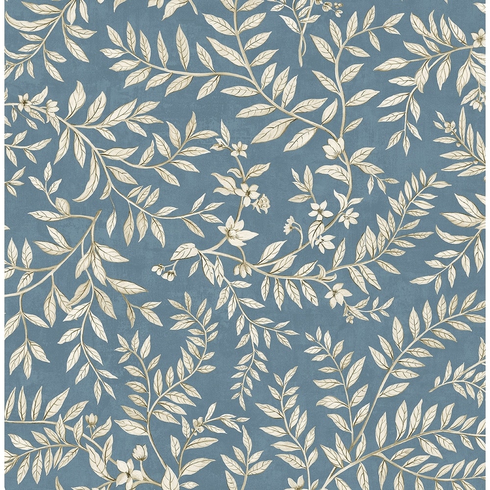 Daisy Bennett Designs Vining Leaf Trail Premium Matte Non-Woven Peel and Stick Wallpaper