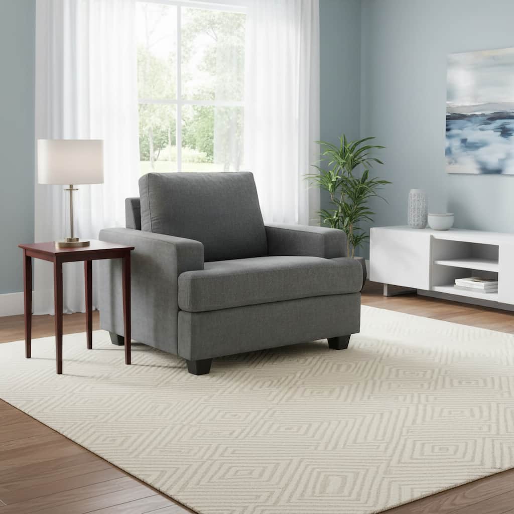 Thomas Grey Upholstered Modern Living Room Chair