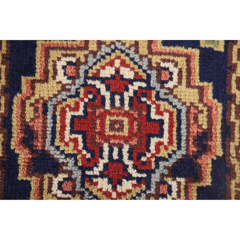 Navy Blue Heriz Serapi Indian Accent Rug Handmade Foyer Wool Carpet - 2'0" x 3'0"