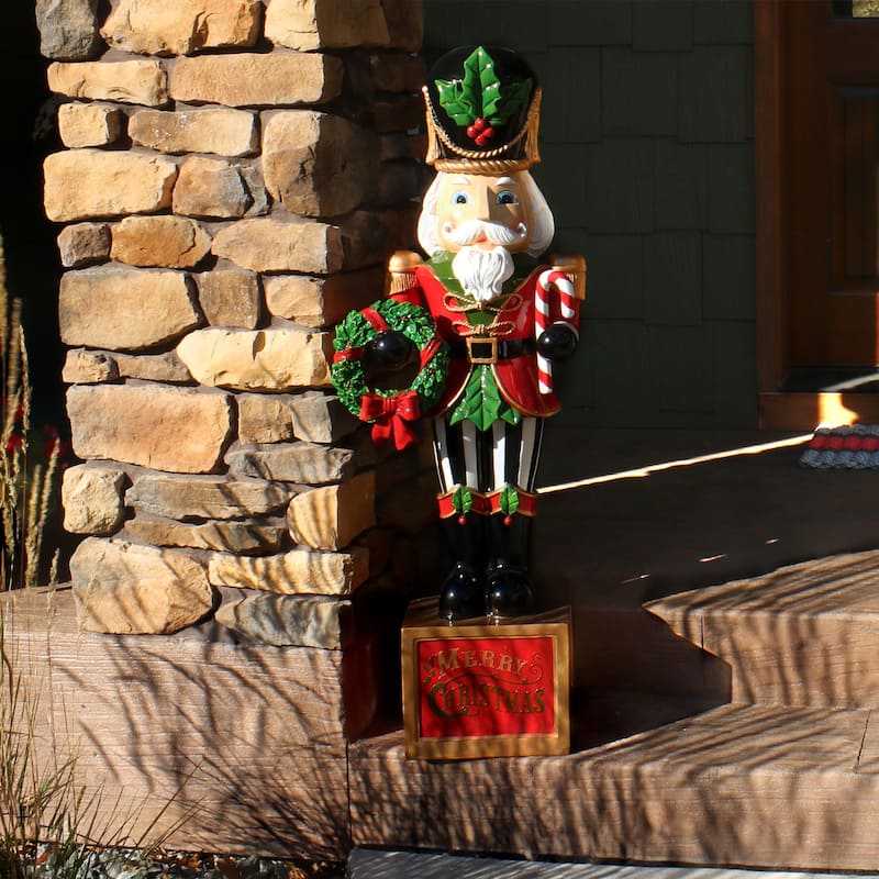 Karl the Christmas Nutcracker Indoor/Outdoor Statue - 48-Inch