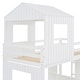 preview thumbnail 16 of 15, Playhouse-inspired Style Twin Over Full Wooden Bunk Bed,Loft Bed with Playhouse,Farmhouse, Ladder, Slide and Guardrails