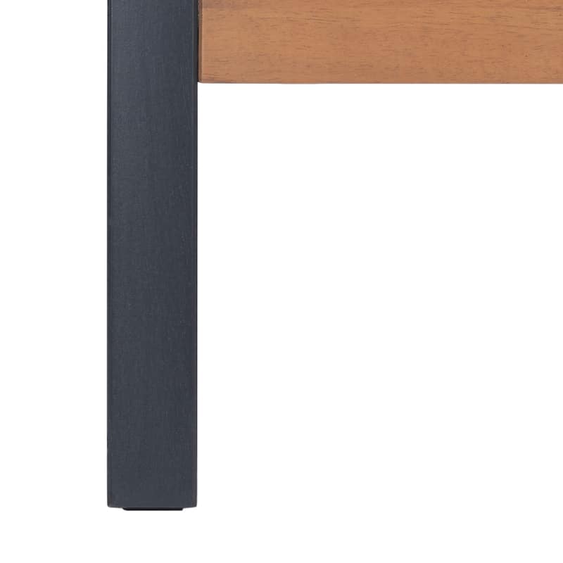 SAFAVIEH Sigrun Natural/Charcoal 5-Tier Leaning Etagere - 18.1" W x 11" L x 72.4" H - 18Wx11Dx72H