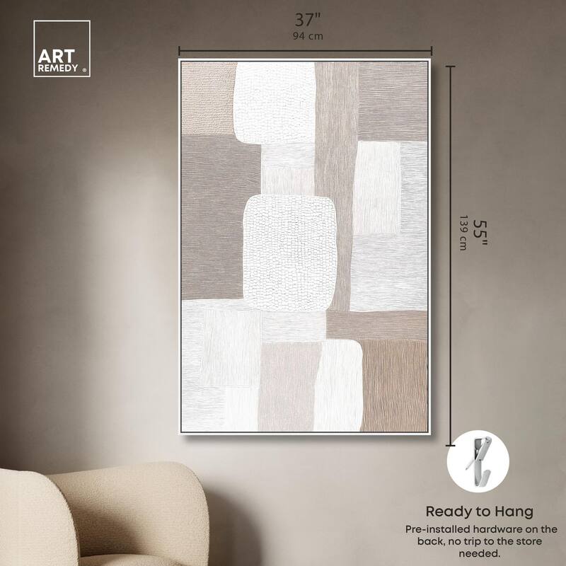 Stucco Squares II Canvas by Art Remedy