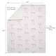preview thumbnail 3 of 5, Lambs & Ivy Coquette Floral Pink Bows Aesthetic Warm Fleece Baby Blanket