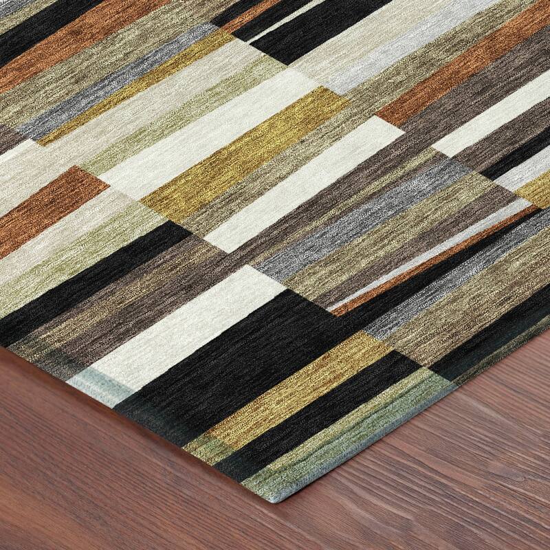 Machine Washable Indoor/ Outdoor Modern Antonito Chantille Rug