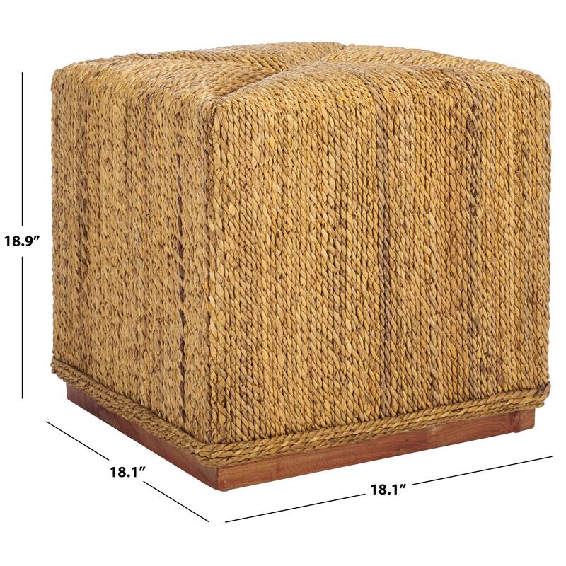 SAFAVIEH Couture Donnabella Woven Abaca Ottoman