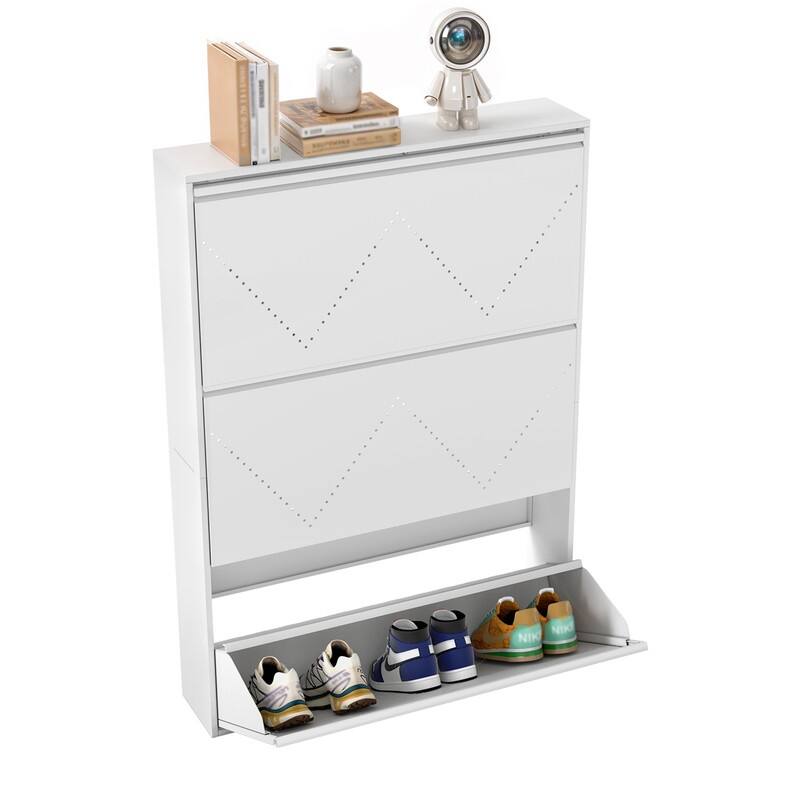 Moasis 3 Flip Drawers Steel Shoe Storage Cabinet Wall mount