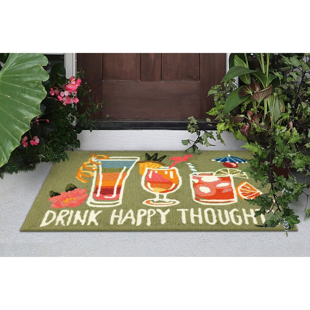 Liora Manne Frontporch Happy Drinks Indoor/Outdoor Rug
