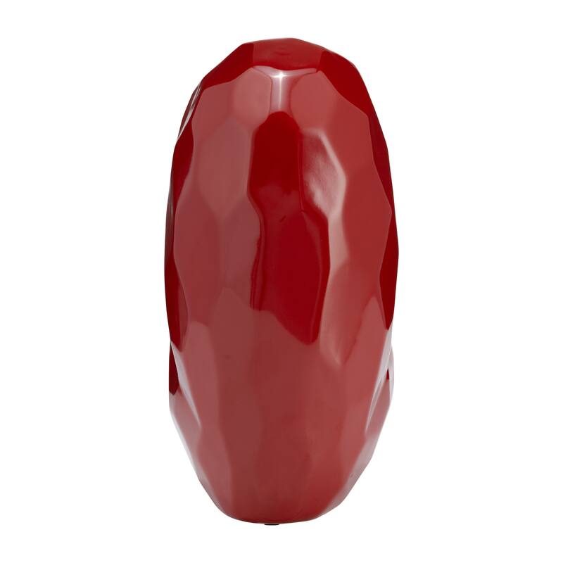 Modern Geometric Heart Sculpture - Ceramic Decorative Object