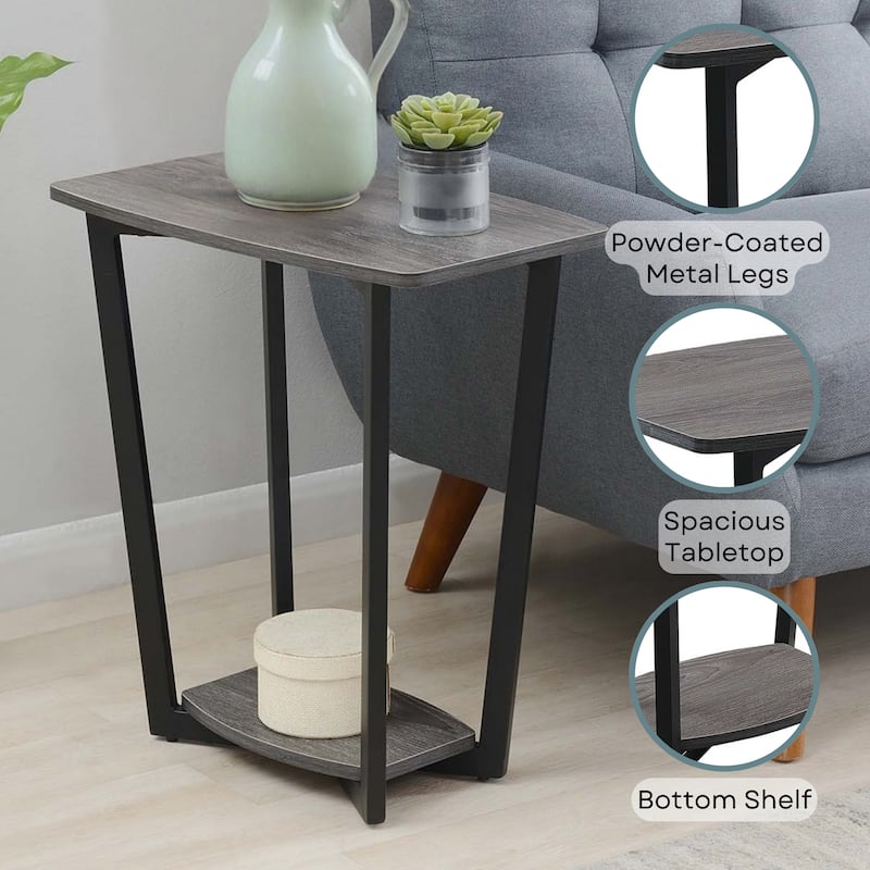 Convenience Concepts Graystone Chairside End Table with Shelf