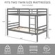 preview thumbnail 26 of 41, Twin Bunk Bed,Wooden,High Guardrail,Ladder,Kids Teens,Dorm Guest