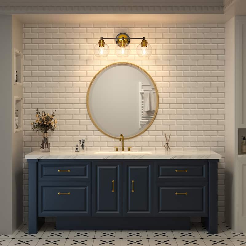 Dimmable Bathroom Vanity Light Globe Glass Shades