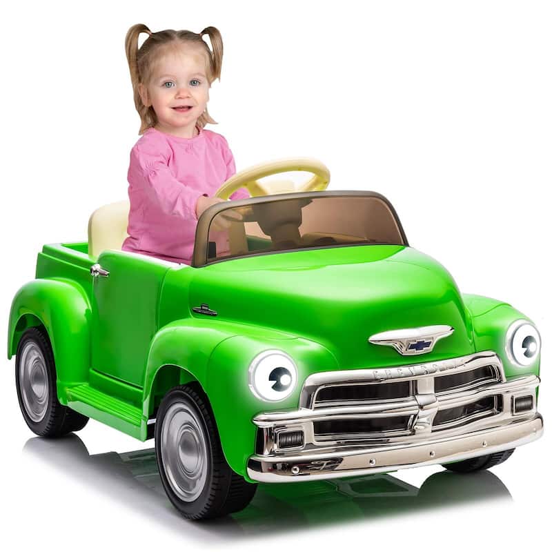 12V Kids Ride On Car, Licensed Chevrolet 3100 Pickup Battery Powered Electric Vehicle