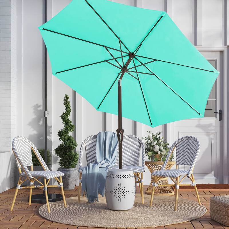 10ft Patio Market Umbrella with Crank & Tilt,UV-Risistant