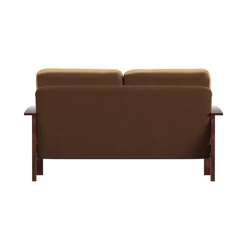 Hills Mission-Style Oak Loveseat by iNSPIRE Q Classic
