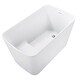 preview thumbnail 10 of 9, Mokleba 47"Full Immerse Freestanding Bathtub with Walk in Soaking Tub White
