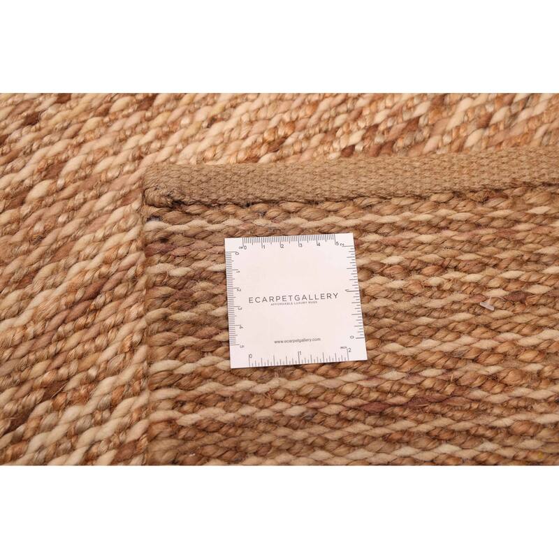 ECARPETGALLERY Flat-Weave Palas Denizli Tan Jute Kilim - 5'3 x 7'7
