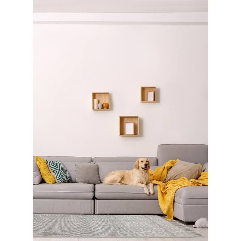 ECARPETGALLERY Braid weave Sienna Grey Wool Rug - 5'1 x 8'1