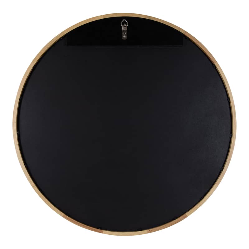 Kate and Laurel McLean Round Wood Framed Wall Mirror