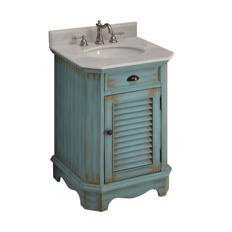 Benton Collection 24" Astrid Rustic Single Sink Bathroom Vanity