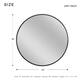 Neutypechic Modern Thin Frame Wall-Mounted Vanity Round Mirror