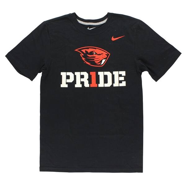 Shop Nike Men S Oregon State Beavers Team Pride T Shirt Black Black Orange White S Overstock 22614346