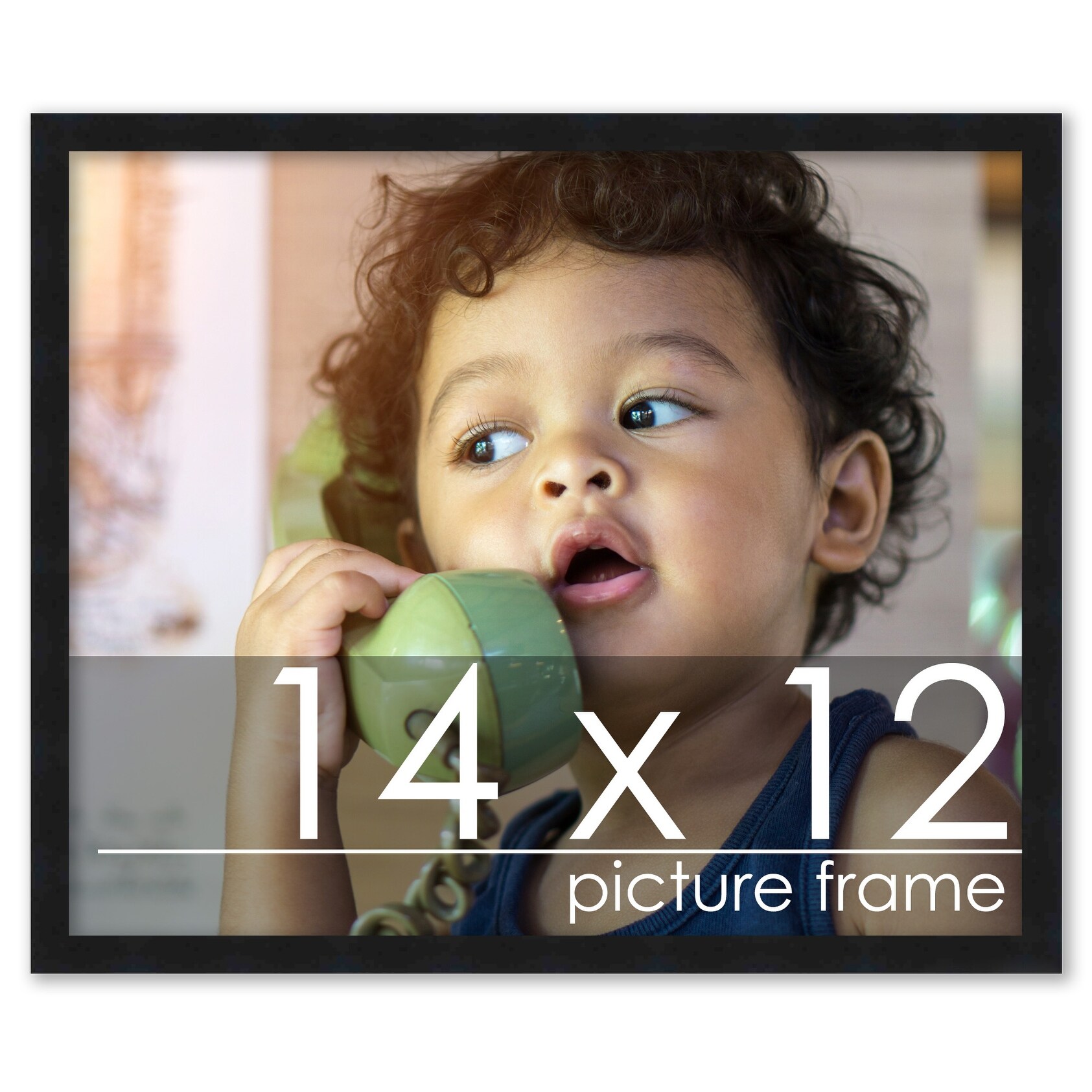 14x12 Traditional Silver Complete Wood Picture Frame with UV Acrylic, Foam Board Backing, & Hardware