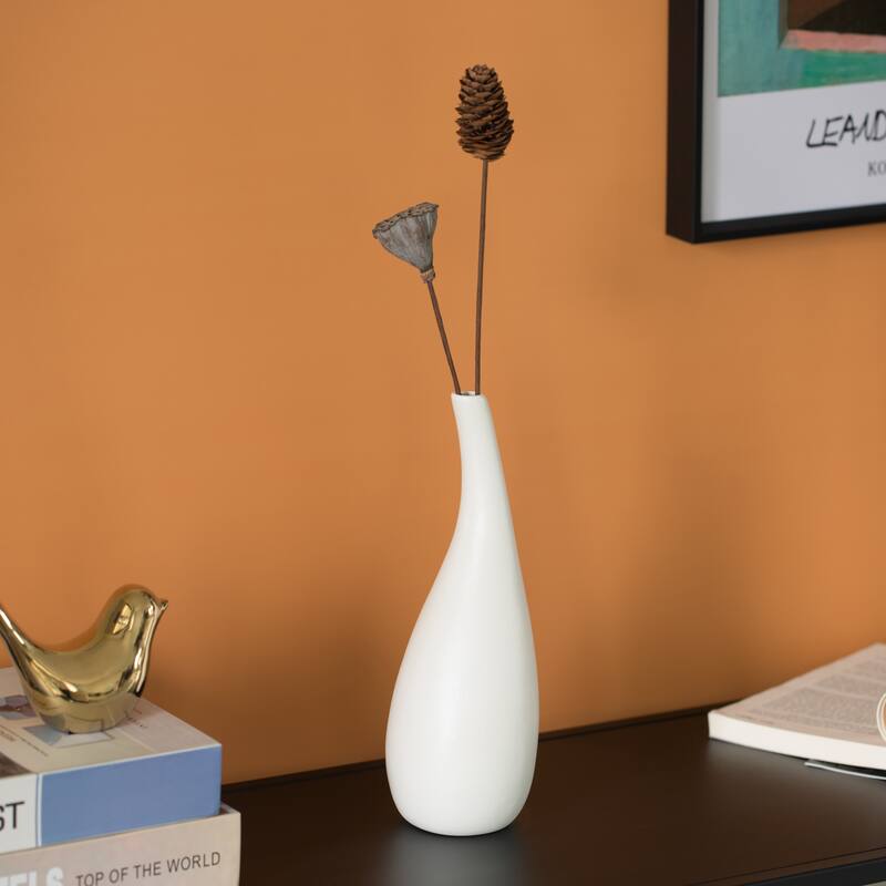 Modern White Ceramic Water Drop Vase