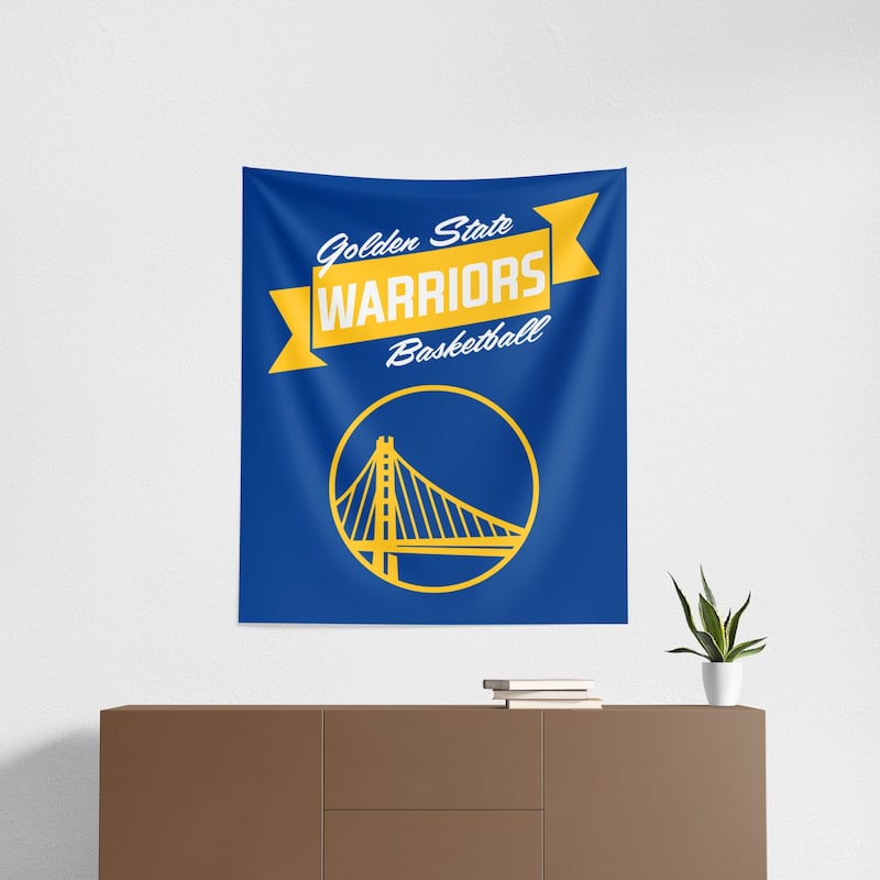 NBA Premium Warriors Printed Wall Hanging - 34"x40"