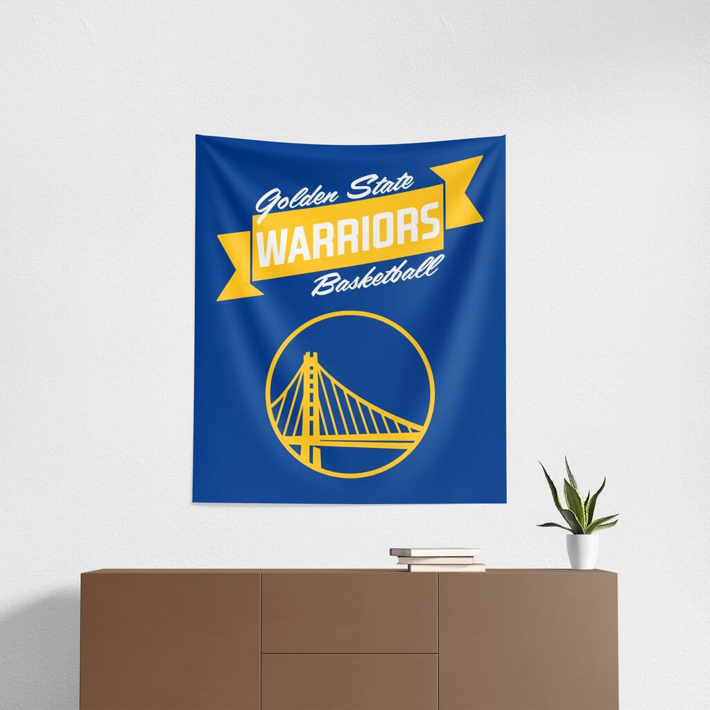 NBA Premium Warriors Printed Wall Hanging - 34"x40"