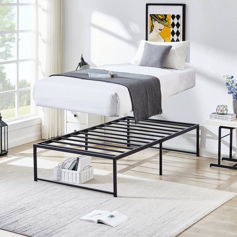 Javlergo 16 Inch Metal Platform Bed Frame