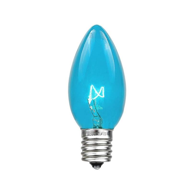 25 Pack C9 Outdoor Christmas Replacement Bulbs, E17/C9 Intermediate Base - Medium