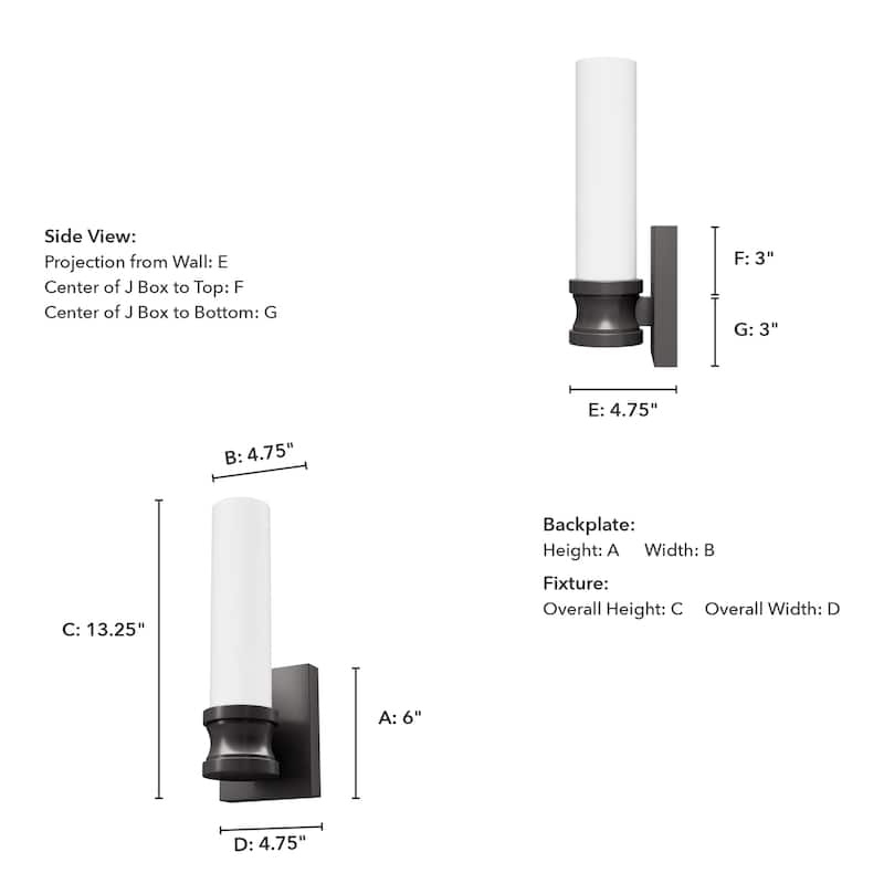 Hunter Lenlock 1 Light Wall Sconce - Glam, Contemporary - Damp Rated!