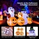 6 Ft Long Halloween Inflatable Decor 4 Pumpkins & Ghosts w/ Built-in ...