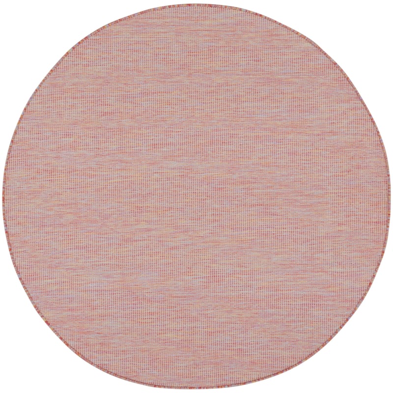 HomeRoots Contemporary Round Outdoor Rug - 6' Round