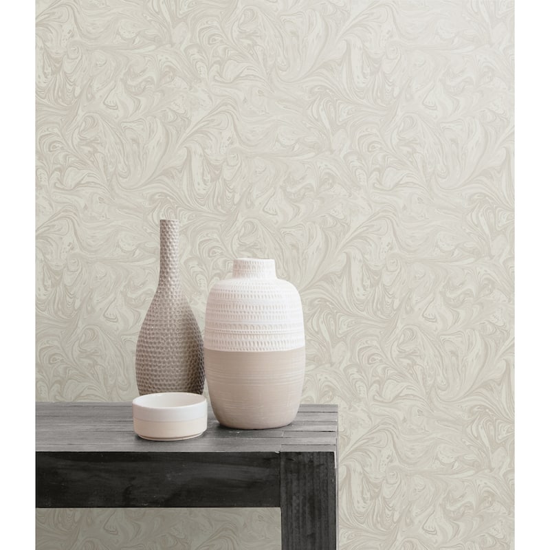 Seabrook Designs Boho Rhapsody Sierra Marble Unpasted Wallpaper