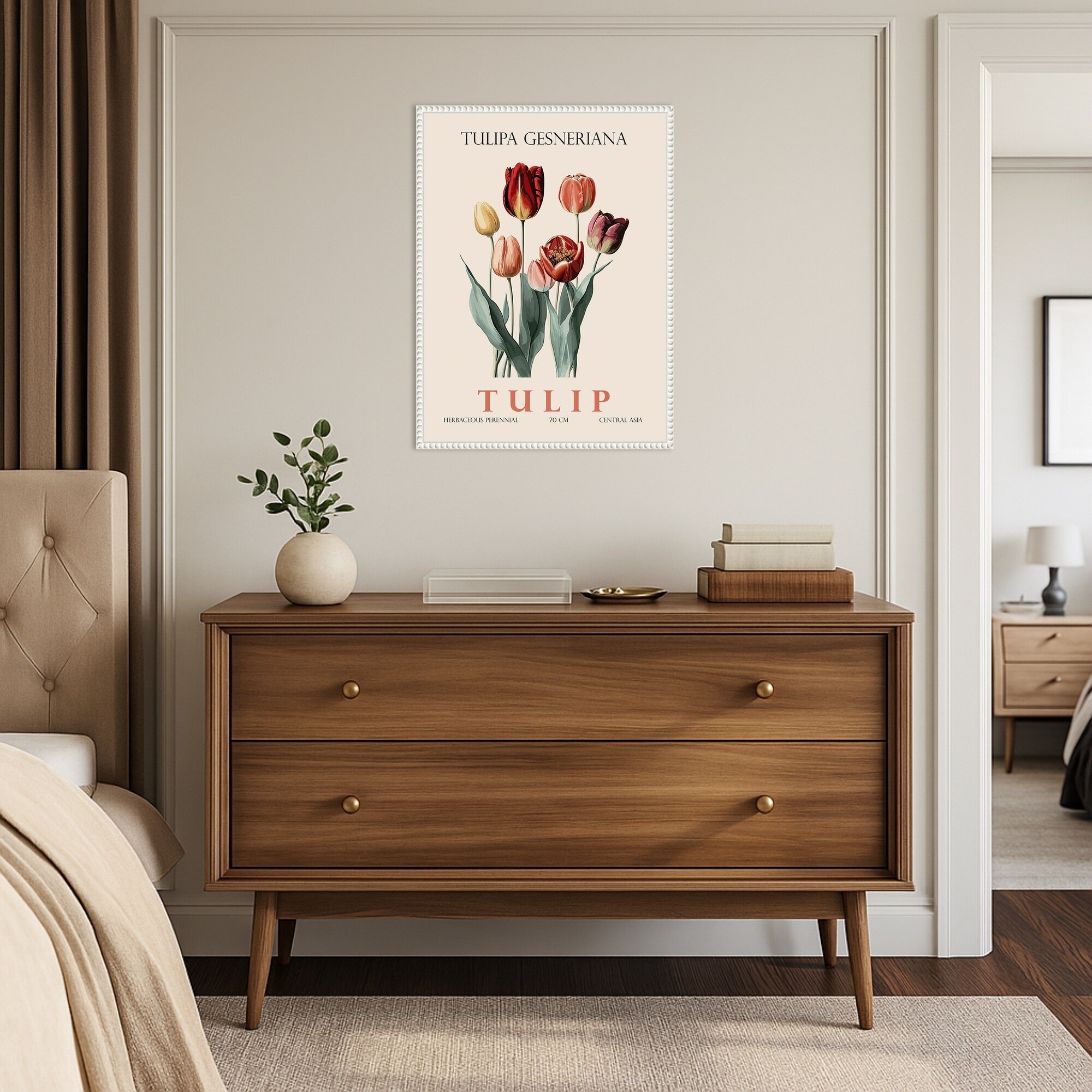 Vintage Botanical Tulip Illustration by Christopher Giampietro