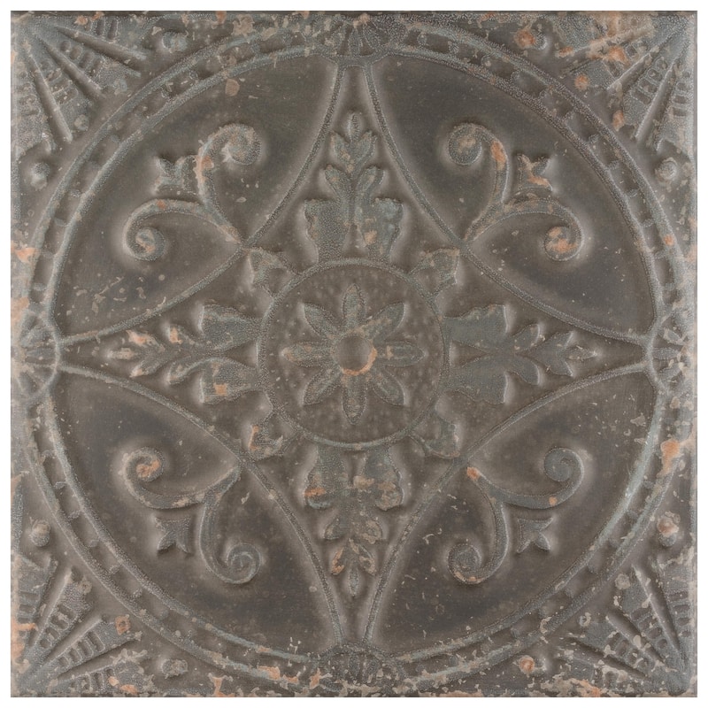 Merola Tile Saja Nero 13" x 13" Ceramic Floor and Wall Tile