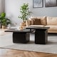 Vintage Wood Rectangular Nesting Coffee Table Set with Wood Grain ...