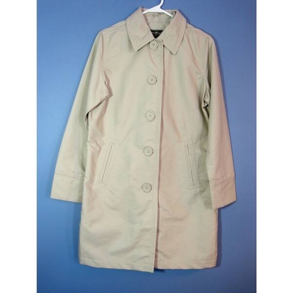 Shop Women S Eddie Bauer Tan Beige Trenchcoat Size Medium