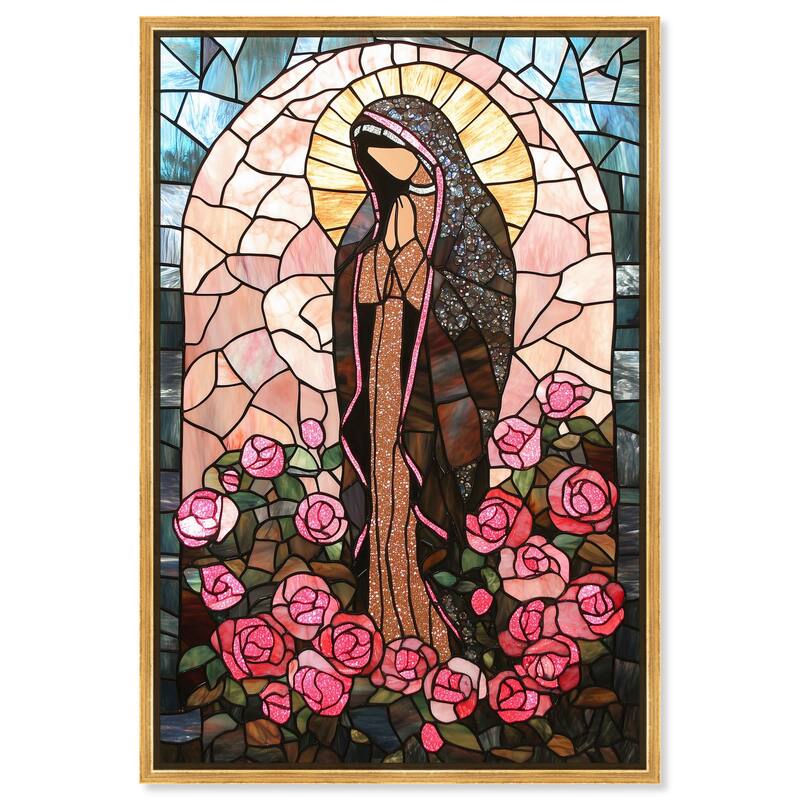 Glass Rosarium Guardian Canvas by Art Remedy - Gold - 16" x 24"