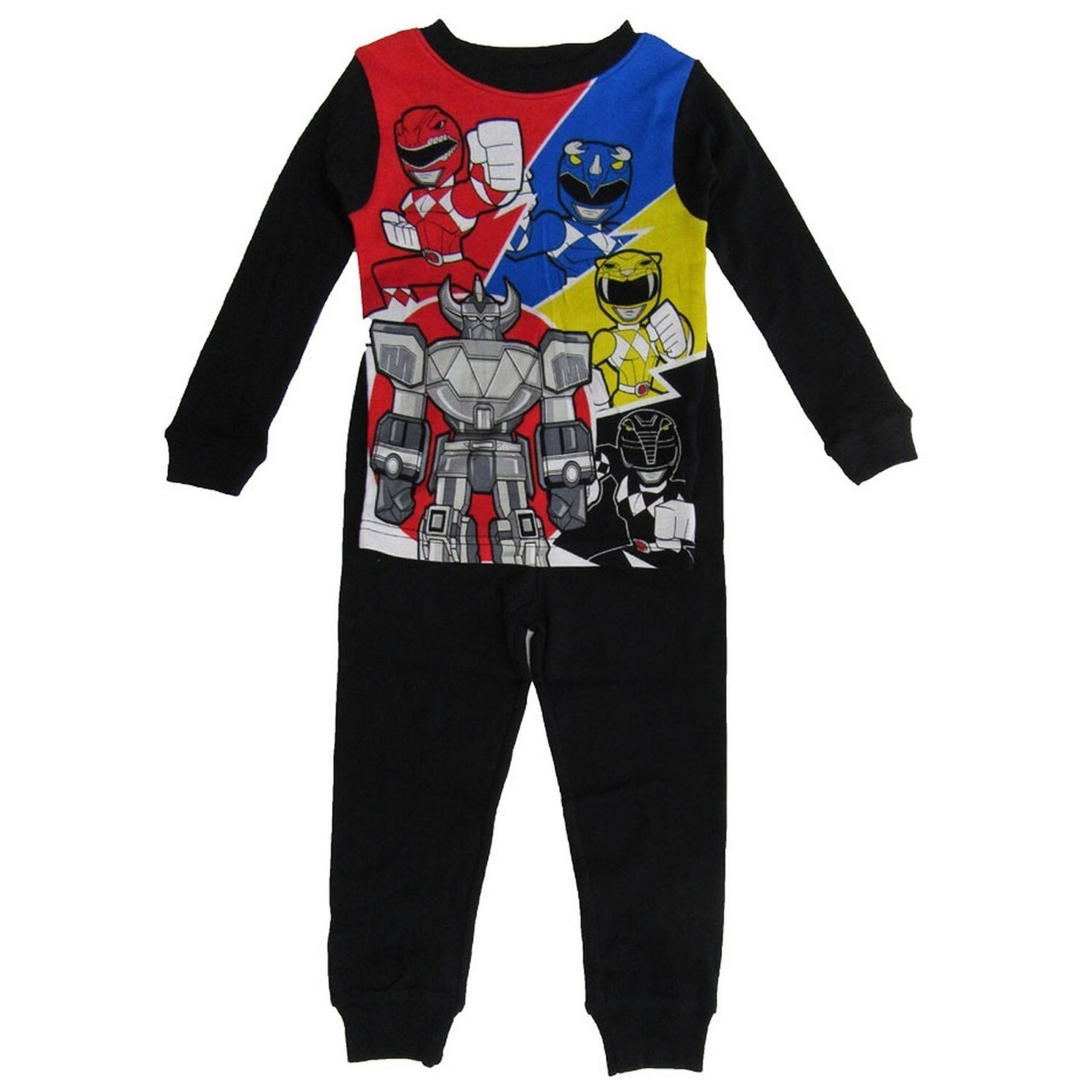 Shop Power Rangers Boys Black Super Hero Print Crew Neck 2 Pc Pajama Set Overstock 28256332