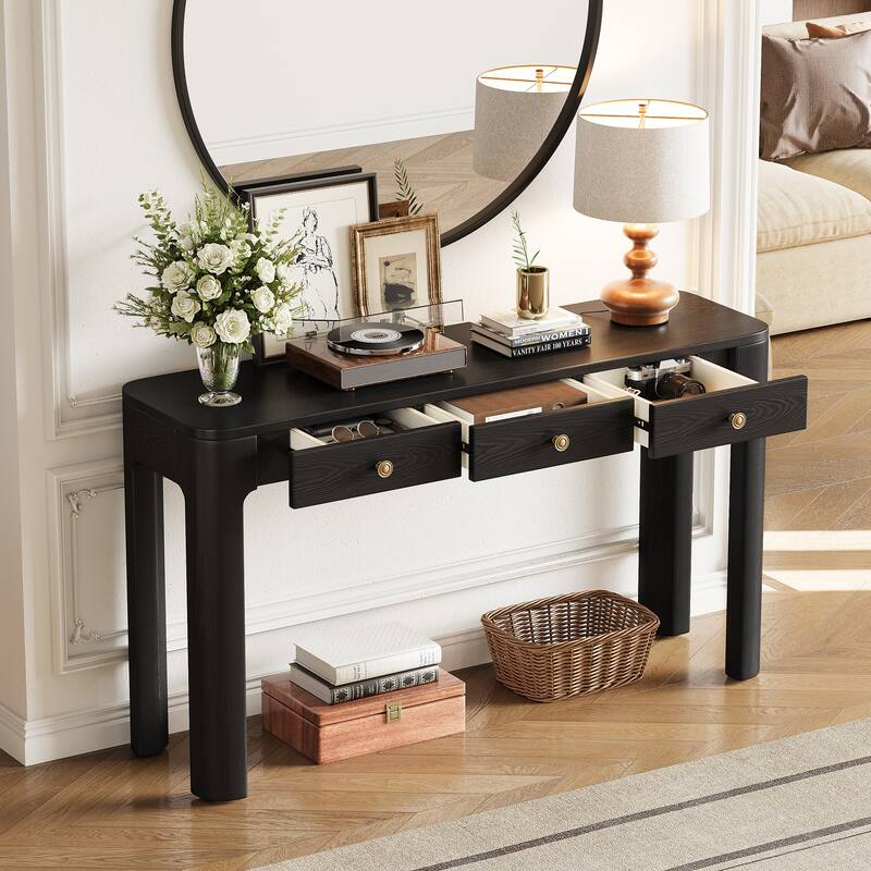 Entryway Table with 3 Concealed Drawers