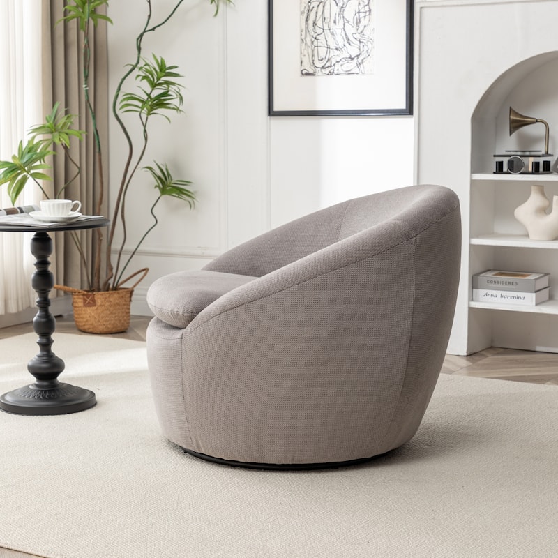 Roundhill Furniture Winnie Modern Swivel Barrel Chair