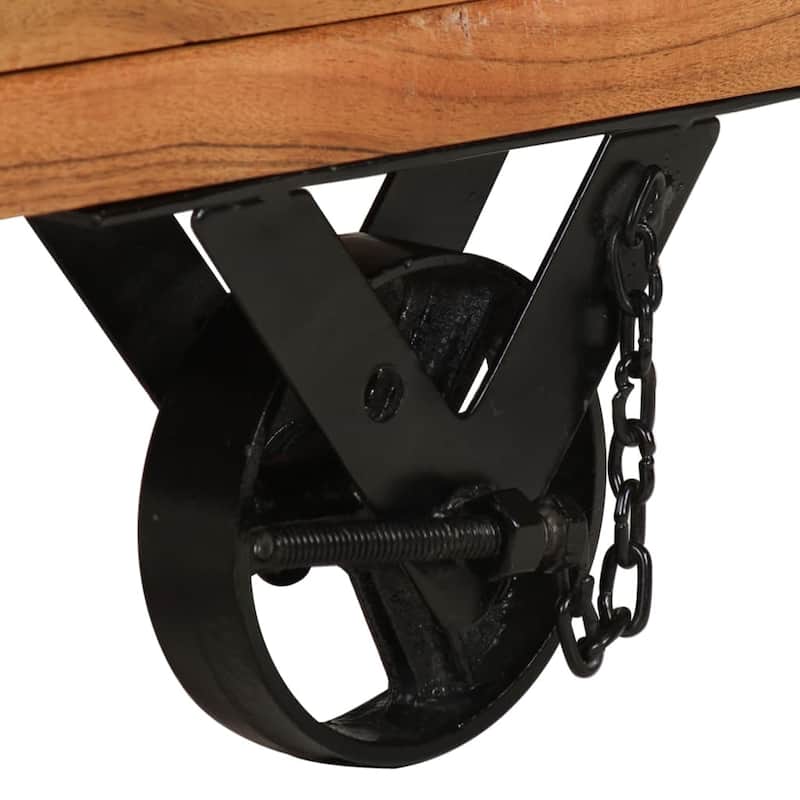vidaXL Side Table End Table Living Room Coffee Table Solid Wood Reclaimed - 15.7" x 15.7" x 17.7"