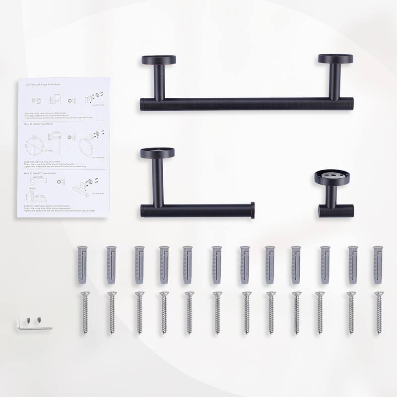 WOWOW 3-Pieces Bathroom Hardware Set