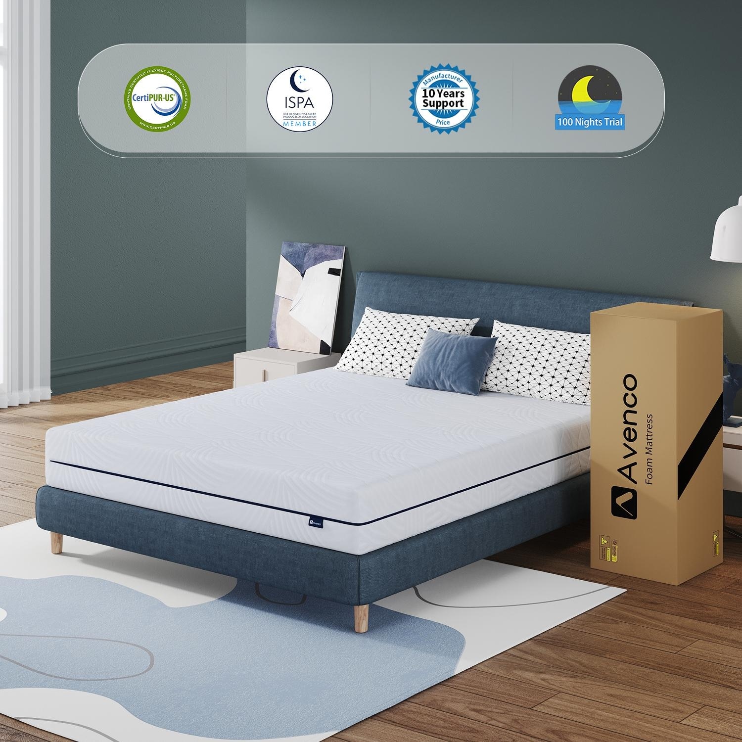 10'' Medium Gel Memory Foam Mattress in a Box with Detachable