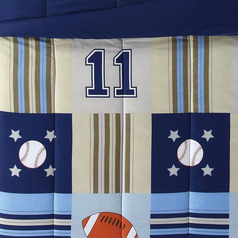 My World Denim and Khaki Sports Comforter Set